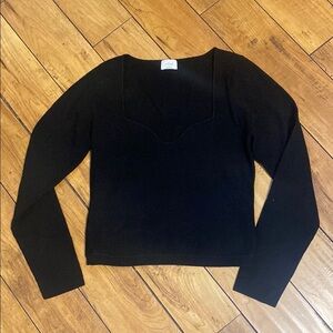 Wilfred Black Ribbed crop Top sweater
